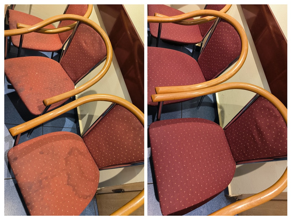 curățare scaune maro