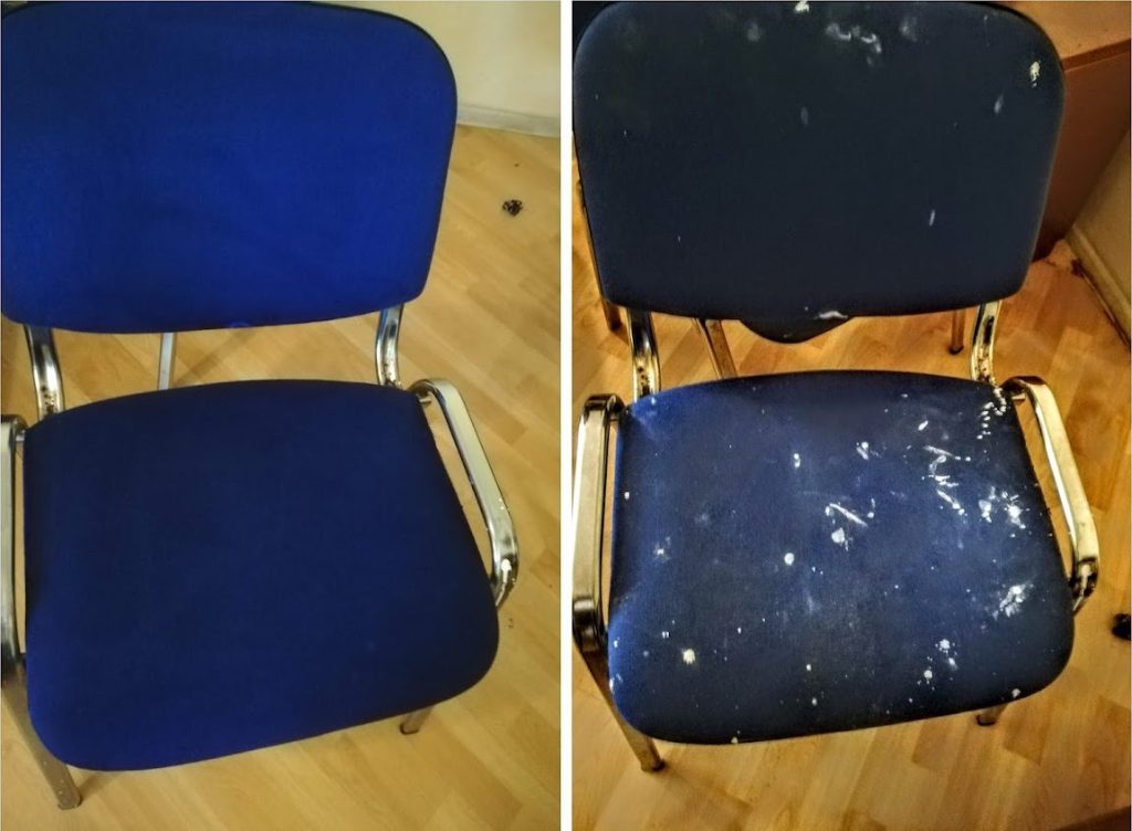 curățare scaune albastre